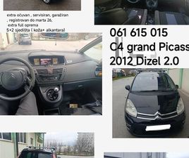 CITROEN C4 PICASSO CITROEN C4 PICASSO DIZEL 2012 2.0 110KW MONOVOLUMEN MANUELNI