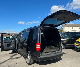 2012 VOLKSWAGEN CADDY 1.6 TDI CREW CAB BLACK LWB MAXI FSH BARN DOOR NOVAT