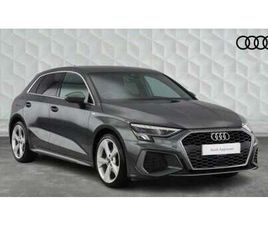 AUDI A3 2022 AUDI A3 S LINE 30 TFSI 110 PS 6-SPEED MANUAL HATCHBACK PETROL MANUAL