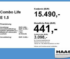 OPEL COMBO LIFE E 1.5 D INNOVATION KLIMAAUTOM. , NAVI