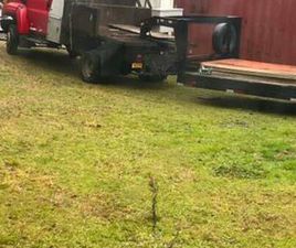 GMC T SERIES 2005 GMC 4500 FOUR-WHEEL-DRIVE DIESEL DUMP TRUCK AND TWO TRAILERS