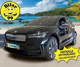 SKODA ENYAQ COUPE 85X 4X4 RS ** PANORAMA / NAHAT / HUD / CANTON / VETOKOUKKU ** - HULLU BLACKWEEK 2,49% KORKOTARJOUS - MUISTIPENKKI / KAMERA / ACC / AKUSTON ESI