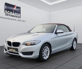 BMW 218I CABRIO AUT./LEDER/SHZ/NAVI/PDC V.+H