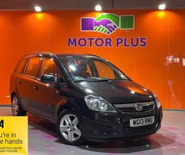 2013 13 VAUXHALL ZAFIRA 1.6 16V EXCLUSIV MPV 5DR PETROL MANUAL EURO 5 (115 PS)