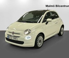 FIAT 500 1.2 8V 69 HK LOUNGE GLASTAK, CARPLAY