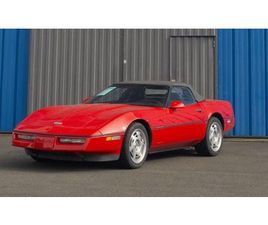 CORVETTE C4 1990 CHEVROLET CORVETTE ROUGE MANUEL CONDUITE À GAUCHE IN...