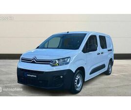 CITROEN BERLINGO SOCIETE CITROEN BERLINGO VAN VÉHICULE UTILITAIRE OU SOCIÉTÉ XL 850KG BLUEHDI 130 S&S CABINE APPROFONDIE CONTROL