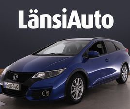 HONDA CIVIC TOURER HONDA CIVIC TOURER 1,8I ELEGANCE PLUS MT - SUOMI-AUTO / JUURI HUOLLETTU 12/25 / KATSASTETTU 12/25 / 2XALUVANTEET / LOHKOLÄMMITIN + SISÄPUHALLIN / NAVI / PERUUTU