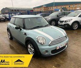 2012 MINI HATCH 1.6 ONE HATCHBACK 3DR PETROL MANUAL EURO 5 (98 PS) HATCHBACK PETROL MANUAL