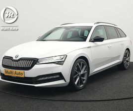 SKODA SUPERB COMBI 1.4 TSI IV SPORTLINE DEALER O.H PHEV | ADAPTIVE CRUISE | ALCANTARA SPORTSTOELEN MEMORY & VERWARMD | APPLE CARPLAY | SFEERVERLICHTING | KEYLES