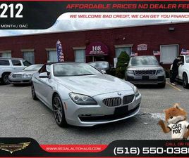 $212/MO - 2012 BMW 6 SERIES 2DR CONV 650I