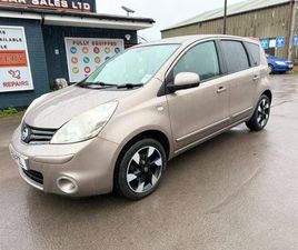 NISSAN NOTE 2012 NISSAN NOTE 1.6 N-TEC+ 5DR MPV PETROL MANUAL