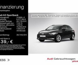 AUDI A3 SPORTBACK 30 TFSI AUDI A3 SPORTBACK 30 TFSI ADVANCED*NAVI-PLUS*KAMERA*A