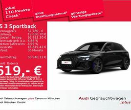 AUDI A3 SPORTBACK RS3 AUDI RS3 SPORTBACK S TRONIC UPE:86
