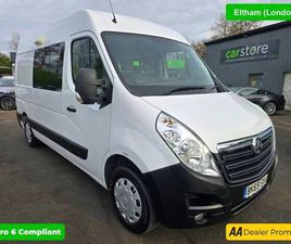 2019 VAUXHALL MOVANO WHITE EURO 6 WELFAIR UNIT WITH SIDE GLAZE 43,500 MILES, 6-SPEED MANUAL, A/ ...