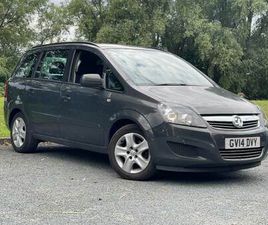 2014 VAUXHALL ZAFIRA EXCLUSIV PETROL 1.8 MPV 7 SEATER ULEZ COMPLIANT TOWBAR SENSORS AC MOT HPI CLEAR