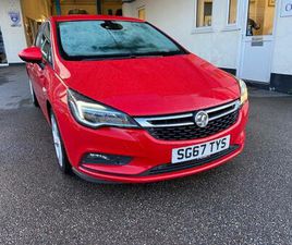 VAUXHALL ASTRA 2017 VAUXHALL ASTRA 1.4T 16V 150 SRI 5DR HATCHBACK PETROL MANUAL