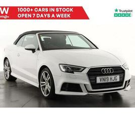 2019 AUDI A3 35 TFSI S LINE 2DR CABRIOLET PETROL MANUAL