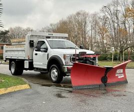FORD F600 USED 2021 FORD F600 XLT 4X4 DIESEL PLOW TRUCK WITH 11-FOOT DUMP AND SANDER