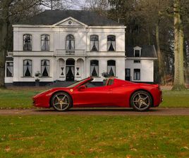 FERRARI 458 ITALIA SPIDER FERRARI 458 4.5 V8 SPIDER | ROSSO FUOCO | RACING SEATS | VEEL CARBON! | JBL