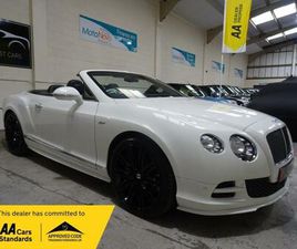 BENTLEY CONTINENTAL GTC SPEED 2015 BENTLEY CONTINENTAL 6.0 W12 SPEED 2DR AUTOMATIC **LOW MILEAGE*ONLY 42000 MILES FROM NEW** CO...
