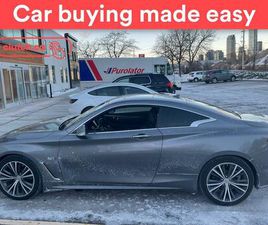 USED 2017 INFINITI Q60 LUXE AWD W/ NAV, HEATED FRONT SEATS, REARVIEW CAM