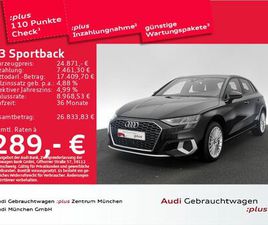 AUDI A3 SPORTBACK 30 TFSI AUDI A3 SPORTBACK 30 TFSI S TRONIC ADVANCED SITZHZG/P