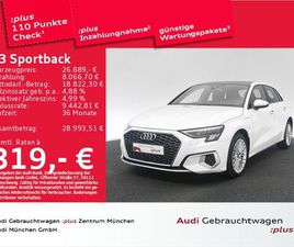AUDI A3 SPORTBACK 40 TFSI E AUDI A3 SPORTBACK 40 TFSI E S TRONIC ADVANCED PANO/VI