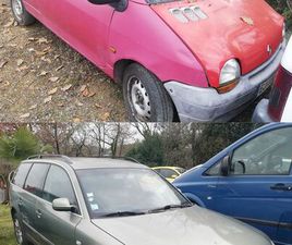 LOT DE 4 VOITURES: PASSAT TDI, R21, TWINGO, ZAFIRA ZA