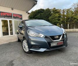 NISSAN MICRA (5) IG-T 100 CH / ESSENCE / EDITION BUS / 1ÈR MAIN /16700 KM / CAMERA / CAR-PLAY / LED / BLUETOOTH / 2020 / GARANTIE 6 MOIS /
