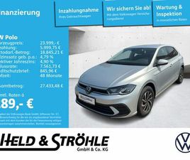 VOLKSWAGEN POLO LIFE 1.0 DSG IQ-DRIVE LED ALU15 SIHZ ACC