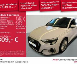 AUDI A3 SPORTBACK 40 TFSI E SPORTBACK 40 TFSIE S-TRO*MATRIX*PANO*GJR*SHZ