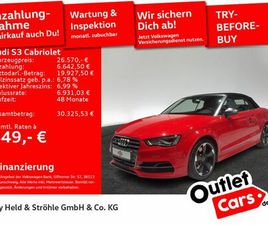 AUDI S3 CABRIOLET 2.0 TFSI QUATTRO B&O LED NAV KAM
