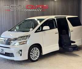 TOYOTA VELLFIRE 2012 - ELECTRIC DISABILITY SEAT+GRADE 4B 5-DOOR