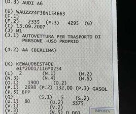 A6 III 2004 BERLINA 2.7 V6 TDI QUATTRO TIPTRONIC