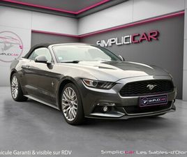 FORD MUSTANG CONVERTIBLE 2.3 ECOBOOST 317 SIÈGES AV CHAUFFANTS ET VENTILÉS SIÈGES CUIR GARANTIE 12 MOIS