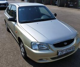 HYUNDAI ACCENT 1,3 REG. 07/2026, KLIMA, PRVI VLASNIK, 2002 GOD.