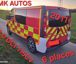 RENAULT TRAFIC 2.0 DCI 115CV 6 PLACES 1ÈRE MAIN POMPIERS VÉHICULE DE SERVICE SECOURS MK AUTOS