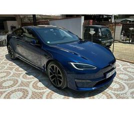 TESLA MODEL-S 1020 CH 100KWH PLAID 4WD / 01/06/2023 / VOLANT ROND / JANTES 21' ARACHNID / FSD FULL /