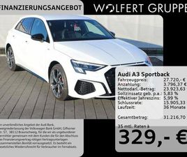 AUDI A3 SPORTBACK 40 TFSI E AUDI A3 SPORTBACK 45 TFSI E S LINE S TRONIC SHZ*B&O