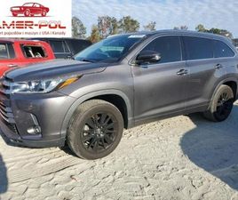TOYOTA HIGHLANDER 2019R., LIMITED, OD UBEZPIECZALNI 3.5 BENZYNA 295KM