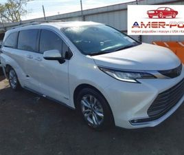 TOYOTA SIENNA TOYOTA SIENNA 2021R., LIMITED, OD UBEZPIECZALNI 2.5 BENZYNA 189KM