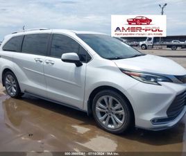 TOYOTA SIENNA PLATINUM, 2022R., 2.5L 2.5 HYBRYDA 245KM