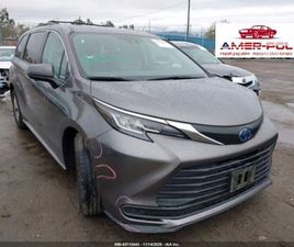 TOYOTA SIENNA LE, 2022R., 4X4, 2.5L 2.5 BENZYNA 189KM