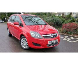 2012 VAUXHALL ZAFIRA 1.6I [115] EXCLUSIV 5DR MPV PETROL MANUAL