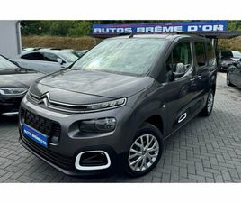 CITROEN BERLINGO 269/MOIS GARANTIE 6 ANS HDI 130CH EAT8 SHINE M 5PLACES CAMERA360 GPS ANGLES-MORTS APPLE ANDROID ORIGINE FRANÇAISE