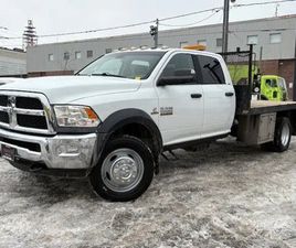2013 RAM 5500 SLT 4WD 6.7L CUMMINS DIESEL-12' FLAT DECK-CREW CAB
