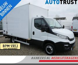IVECO DAILY 35C14 2.3 140PK, AIRCO, DUBBEL LUCHT, LAADBAK: L*B*H = 424*211*220 / LADING VASTZETRAIL OP 110 CM, ZIJDEUR RECHTSACHTER, LAADKLEP ANTEO 800 KG, PLAT