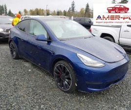 TESLA MODEL Y TESLA Y 2020R., 4X4, OD UBEZPIECZALNI ELEKTRYCZNY 425KM
