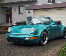 PORSCHE 911 964 CARRERA 2 CABRIOLET WTL (1993), DEUTSCHES FAHRZEUG IN SPEKTAKULÄREM WIMBLEDONGRÜN, HOCHWERTIGE LEDERAUSSTATTUNG, SEHR GEPFLEGT